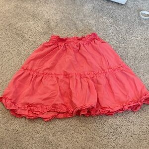 Coral Ruffled Girl’s Skirt